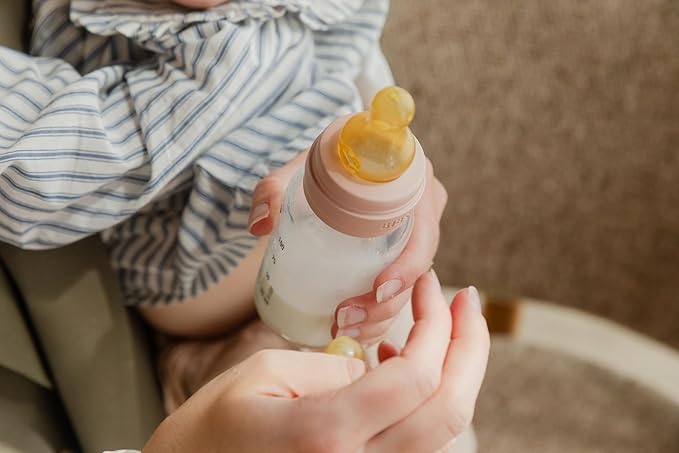 BIBS Baby Bottle 5 oz / 150 ml Natural Rubber Latex Nipple - Anti-Colic, BPA-Free, Round Nipple, Slow Flow, Lightweight & Easy to Clean, Suitable for Newborns 0+ Years - Sage