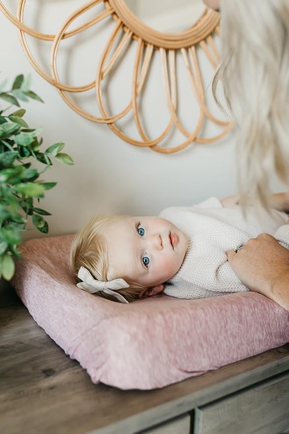 Copper Pearl Premium Knit Changing Pad Cover Soft, Stylish, and Universal Fit for All Standard Diaper Changing Pads, Trendy Design Changing Pad Covers, Maeve