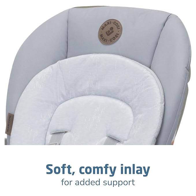 Maxi-Cosi Minla 6-in-1 High Chair for Babies & Toddlers, Portable Foldable Highchair, EcoCare Fabric, 9 Heights, 5 Reclines, 4 Tray Positions, Classic Slate