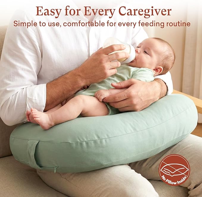 3-Pack Nursing Pillow Cover Compatible with New Boppy Nursing Pillow - Soft Stretchy Microfiber Feeding Pillow Cover, Washable Slipcover for Breastfeeding & Bottle Feeding (Cover Only)