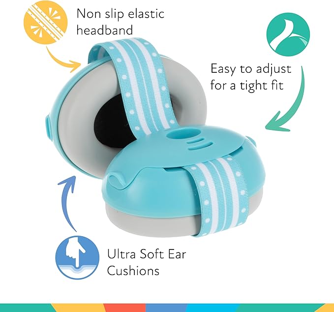 Nuby Soft Sounds Noise-Canceling Earmuffs with Travel Case