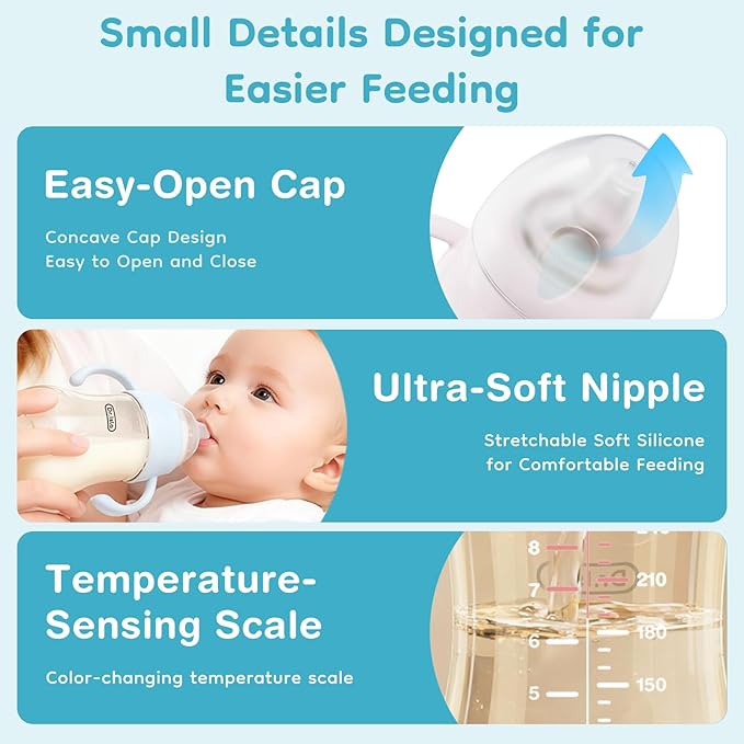 Dr.isla PPSU Baby Bottle for Breastfeeding Babies – Newborn Anti-Colic Bottle Set with Slow Flow Nipple, Dual Vent, 0-3 Months, BPA Free 5.4oz, 2-Pack, Blue