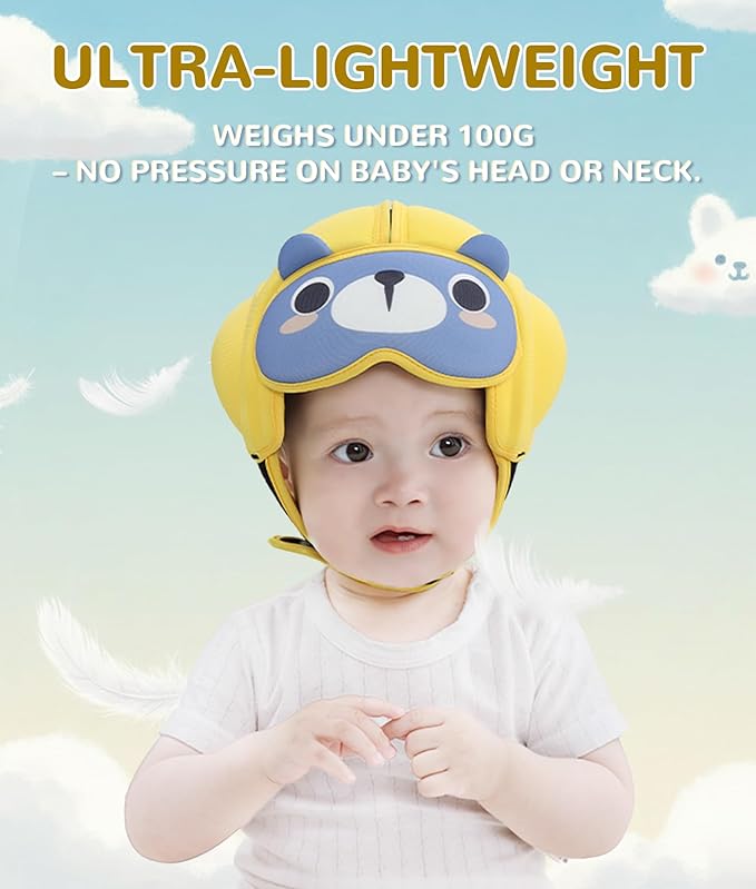 Baby Safety Helmet for Crawling Walking - Mambobaby Baby Helmet Adjustable Baby Head Protector Breathable Soft Infant Helmet Head Protection Helmets for Aged 6-24 Months, Ultra-Lightweight