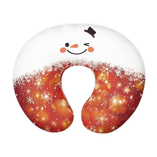 Snowman Baby Nursing Pillow Cover Soft Neutral Breastfeeding Christmas Pillow Slipcover for Bottle Feeding, Lightweight Decorative Custom Gifts for Toddler Infant