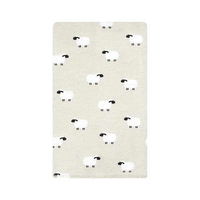 Hudson Baby Unisex Baby Flannel Burp Cloth 10pk, Taupe Sheep, One Size