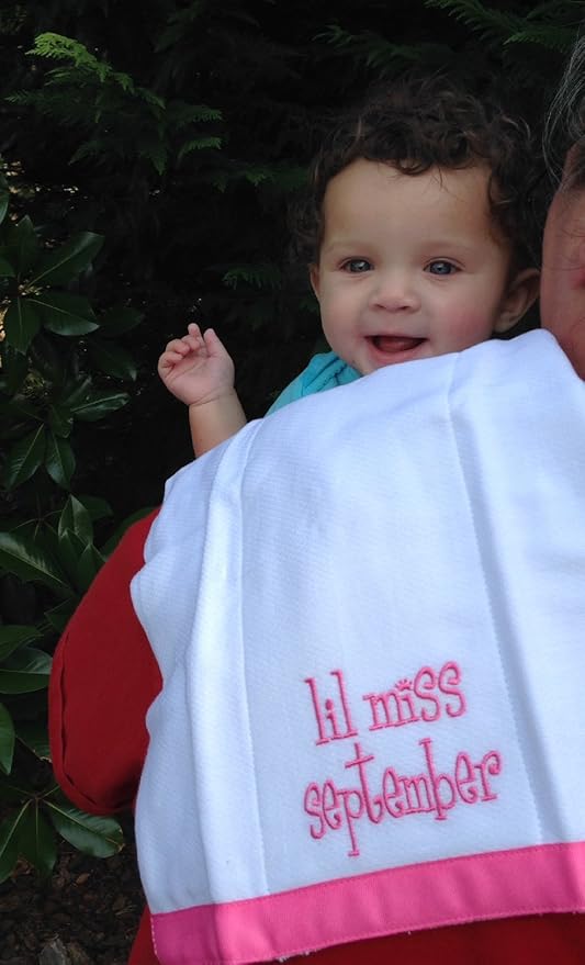 Lil Miss November Future Beauty Queen Baby Burp Bib Cloth Cotton Towel - Set of 2