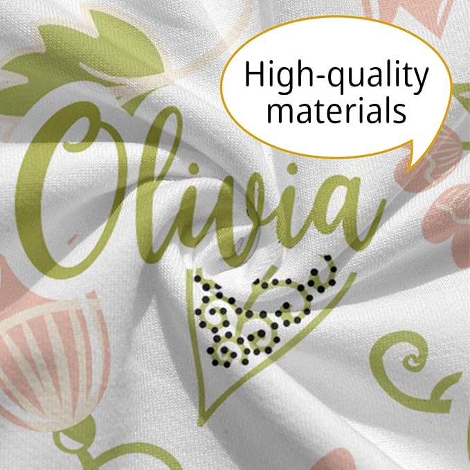 Customizable Flowers Baby Nursing Pillow Cover - Add Your Baby's Name, Ultra-Soft Stretch Fabric, Fits Standard Nursing Pillows, Ideal for Baby Showers Style 27