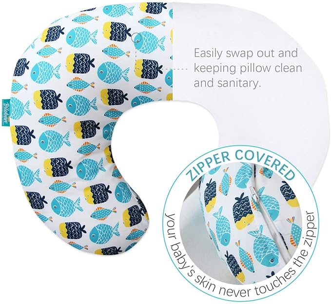 Biloban Nursing Pillow Cover 2 Pack for Breastfeeding Pillow, Ultra Soft and Cozy Nursing Slipcovers, Snug Fits Boppy Pillow, Perfect Choice for Mom