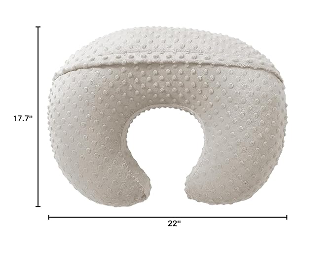 Baby Nursing Pillow and Body Positioner with Premium Slipcover for Breastfeeding for Baby Boys and Girls, Feeding Pillow with Breathable Comfortable Pillowcase (Sand)