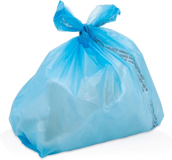 Nuby Diaper Disposal Bags for Baby - (6-Pack) 50 Count Disposable Bags - Fresh Baby Powder Scent - Blue