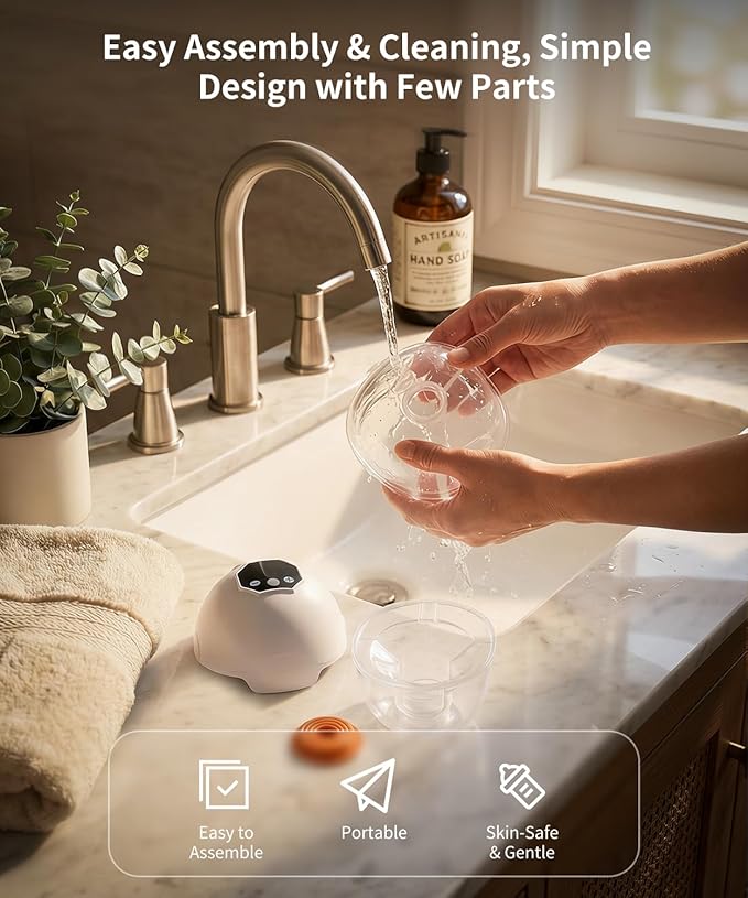 Wearable Breast Pump,Hands-Free Wireless Electric Pump with App-Controlled 5 Modes,15 Adjustable Intensity Settings Lightweight for Office/Driving/Sleeping with 17/19/21 Flange