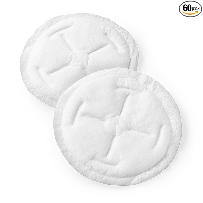 Evenflo Feeding Disposable Breast Pads for Nursing Women, Breathable and High Absorbency, White, 60 Count