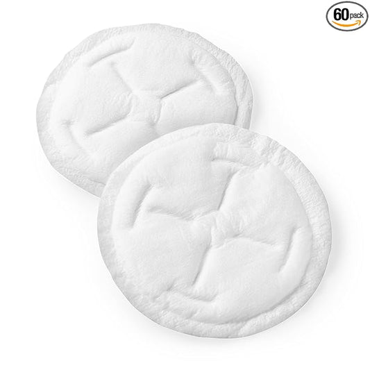 Evenflo Feeding Disposable Breast Pads for Nursing Women, Breathable and High Absorbency, White, 60 Count