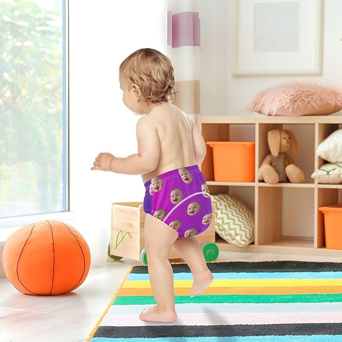 Joko Ivery 1 Purple Gradient Custom Potty Training Pants Traning Potty Panty Soft for Girls Boys Toddlers 4T 3Pcs