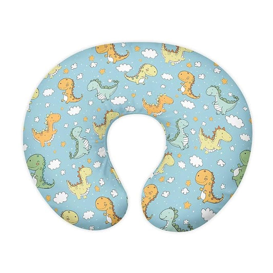 Cartoon Dinosaur Nursing Pillow Cover, Soft Cute Dinosaur Star Breathable Feeding Slipcover for Baby Boy and Girl Nursing Pillow Cover, Machine Washable