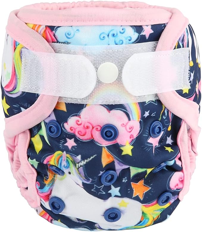 Newborn Diaper Cover with Snap and Loop - PUL Material - 1 Count