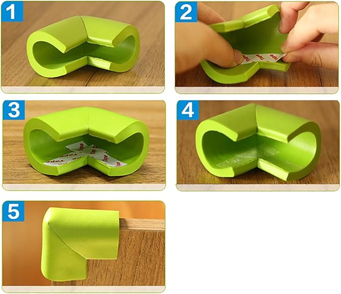 Soft Corner Protector Baby Proofing Edge and Corner Guards Without Tape, Child Safety Furniture Bumper, Sharp Corner Cushions for Fireplace, Table, Stair, Cabinet Beige