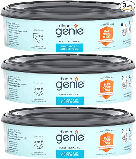 Playtex Diaper Genie Refill (810 Count Total - 3 Pack of 270 Each)