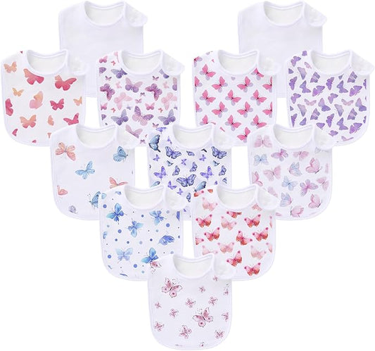Baby Bibs Soft and Absorbent Organic Cotton Bandana Drool Bibs Set for Boys Girls Newborn 0-36 Months