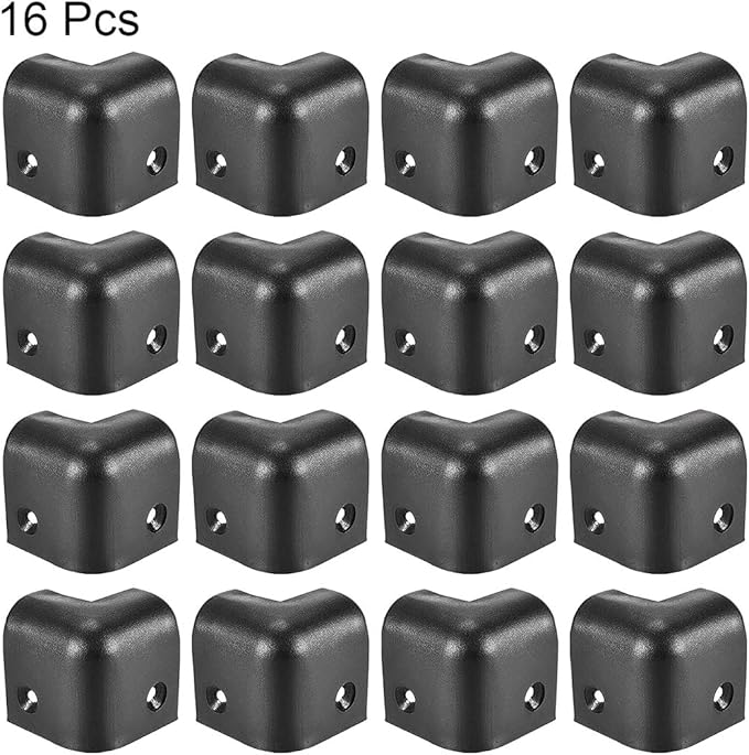 uxcell Speaker Corner Protectors Cabinet Edge Corner 1.14'' Speaker Stackable Guard Wrap Angle Case Protection 16pcs