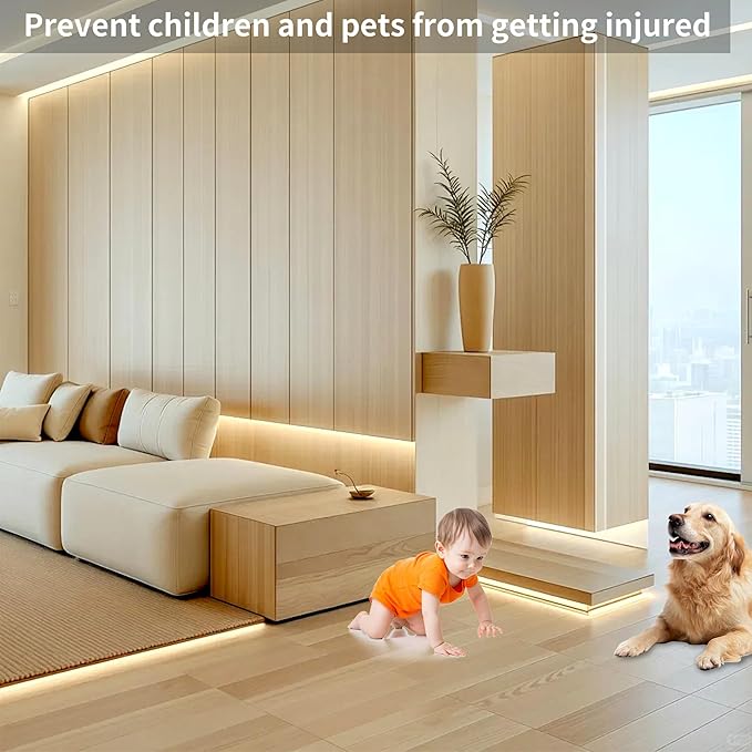 30x30mm Self Adhesive Corner Guard, 8pcs 31.5" Wall Corner Protector Strip, Flexible PVC Edge Trim, Peel and Stick Corner Protection for Furniture, Wall Edges & Table Corners