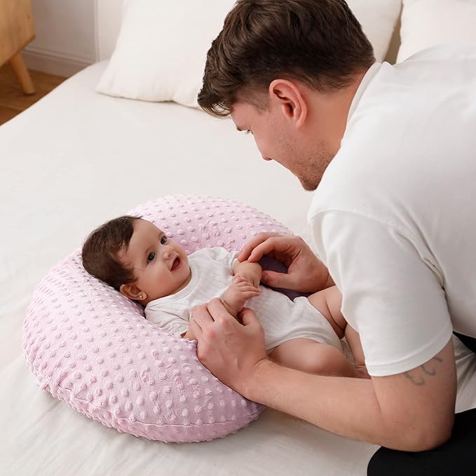 Nursing Pillow Cover, Breastfeeding Pillow Slipcover Snugly Fits for Nursing Pillow for Baby Boys and Girls, Premium Quality Microfiber, Ultra Soft Comfortable (Blushing Bride)