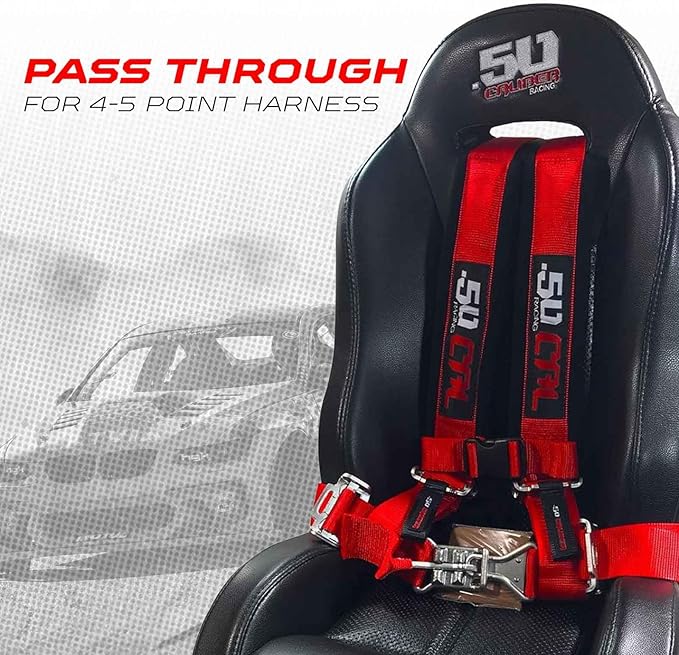 50 Caliber Racing Premium Mini Bucket Seat for All Vehicles - Secure Comfort for Kids, Fits Polaris RZR (No Bracket, Limited Stock)