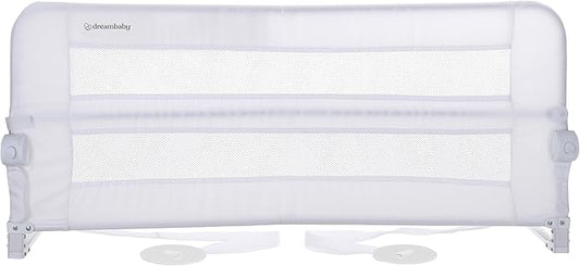Dreambaby Dallas Bed Rail Guard - Toddlers Bed Rails - with Safety Anchors - Fits Up to Queen Size Mattress - Measures 43.25" Wide & 19.5" Tall - Model L7745,White