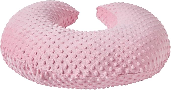 Baby Nursing Pillow Cover, Nursing Pillow Slipcovers for Breastfeeding Moms, Ultra-Soft Fit Standard Infant Nursing Pillows for Infant Newborn Baby Boy Girl (Candy Pink)