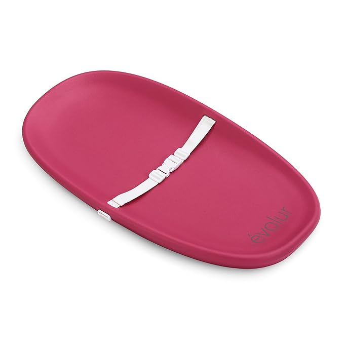 Evolur Eva Baby Changing Pad, Soft, Lightweight and Portable Changing Pad, Fits All Changing Table, Waterproof Firm Padding - Fuschia Pink
