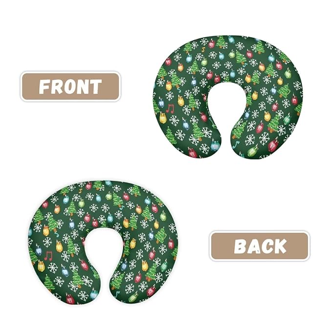 Christmas Tree Breastfeeding Pillow Cover Nursing Cover for Newborn Girls Boys Super Soft and Comfortable Slipcover Gift, 2 Packs