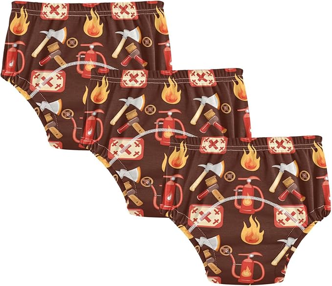 Baby Girls Potty Training Underwear Pants Reusable Night Time Potty Training Underwear Potty Training Underwear Briefs for Toddler Girls 2T Firefighter Fire Extinguisher No Smoking Sign