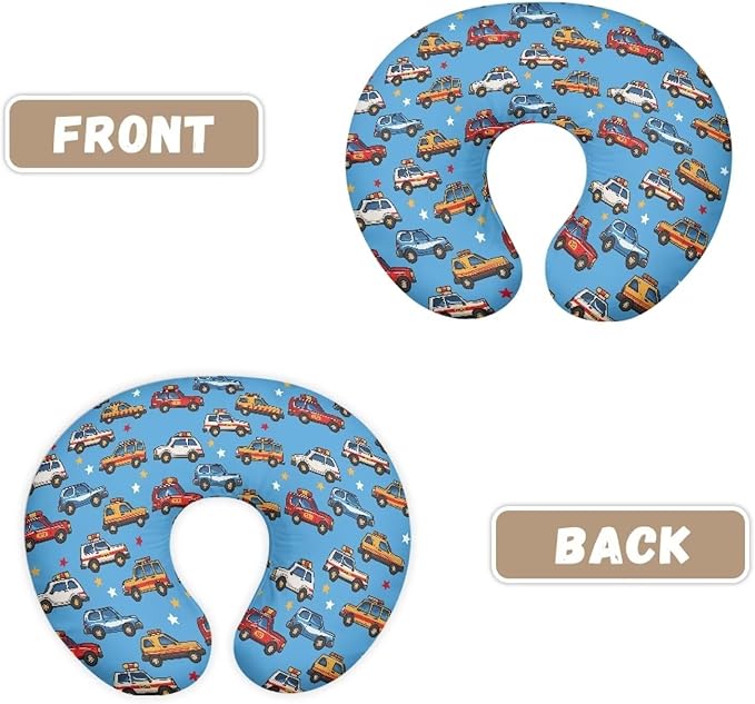 ZOUTAIRONG Cars Nursing Pillow Cover for Baby Girl Soft Comfy Breastfeeding Pillow Slipcover Baby Girl Newborn U-Shaped Breastfeeding Pillow Covers Fits for Infant Support