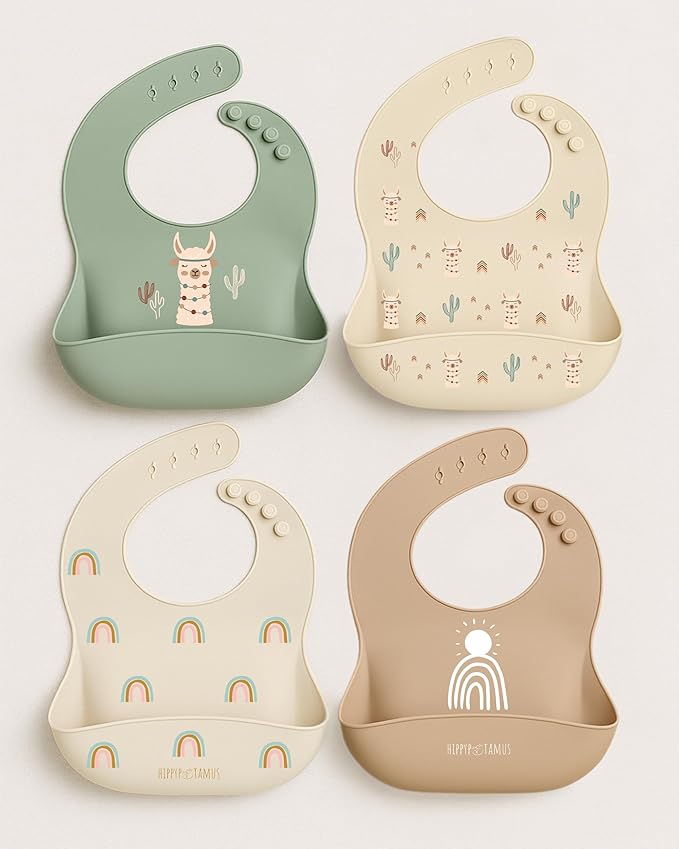 Hippypotamus Silicone Baby Bibs - Soft Waterproof Bibs for Babies & Toddlers