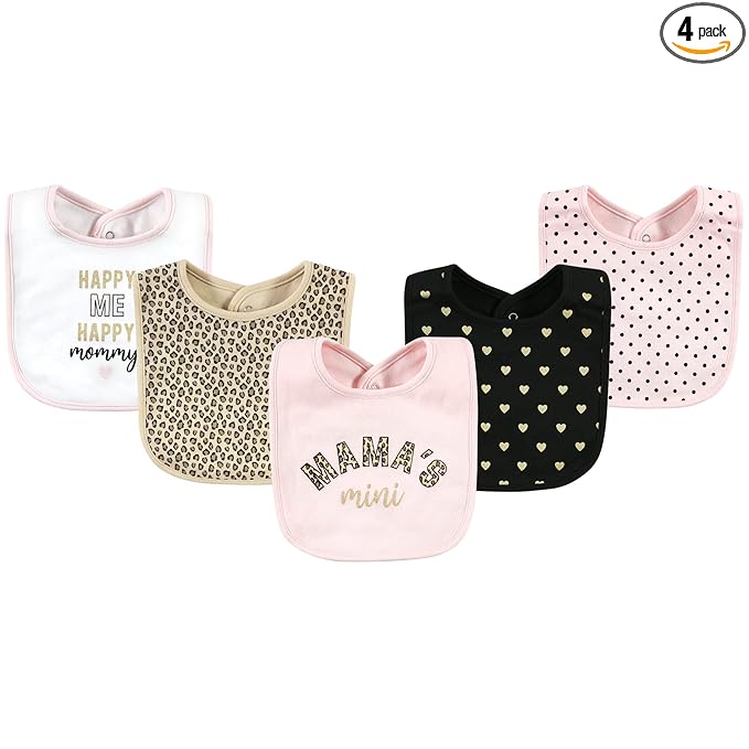 Hudson Baby Unisex Baby Cotton Bibs, Mamas Mini, One Size