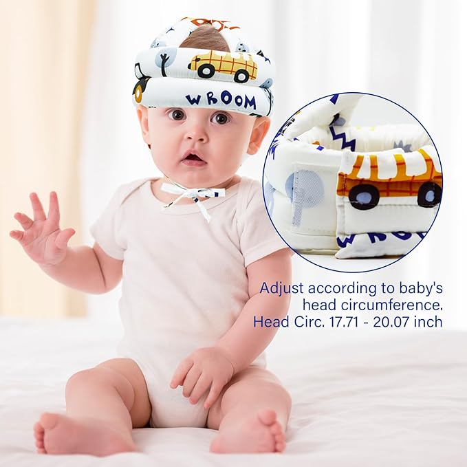 Baby Safety Helmet Baby Head Protector No Bumps for Running Walking Crawling, Safety Head Adjustable Protective Cap Headguard Hat