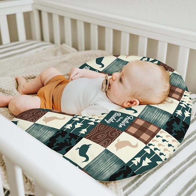 Camouflage Duck Hunting Baby Nursing Pillow Covers for Boy Girl Green Mallard Ducks Plaids Nursing Pillowcase for Breastfeeding Pillows Wild Ducks Soft Stretchy Slipcovers for Newborn Infant