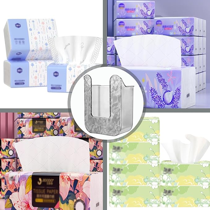 Kitchen Wipes Storage Box,Wall Mounted Flushable Wipes Holder,Clear Wipes Dispenser Wipe Tissue Storage Box Case for Kitchen Bedroom Bathroom