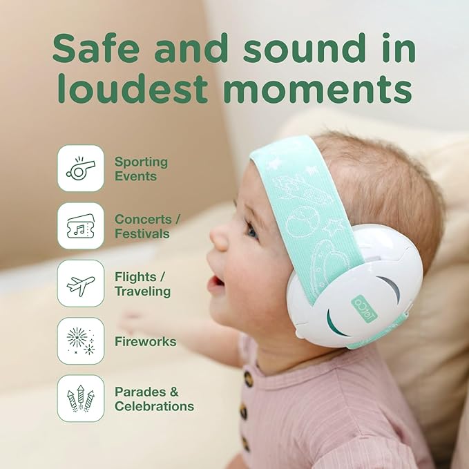 Baby Noise Cancelling Headphones – ANSI & CE Certified Ear Protection for Infants & Toddlers (0-36 Months)