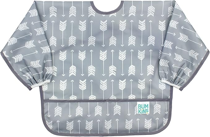 Bumkins Sleeved Bib for Girl or Boy, Baby and Toddler for 6-24 Mos