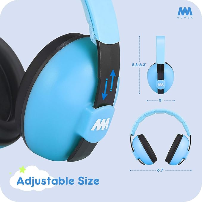 Mumba Baby Ear Protection Noise Cancelling Headphones for Babies and Toddlers Baby Earmuffs - Ages 3-24+ Months