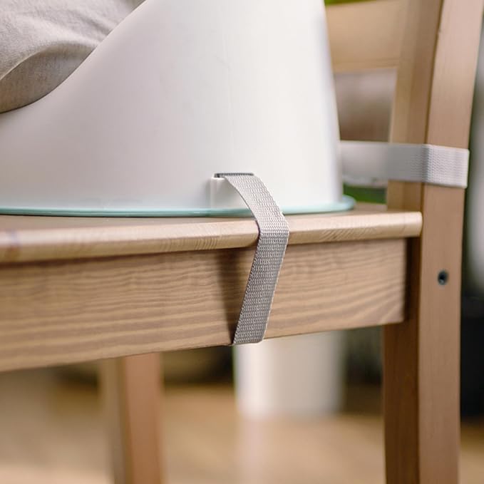 Ingenuity: ity by Ingenuity Simplicity Seat Easy-Clean Baby Booster Feeding Chair, 3-Point Harness, Washable Removable Straps - Grey