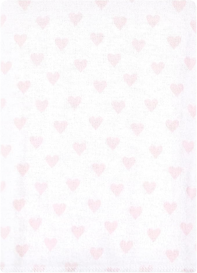 Hudson Baby Unisex Baby Cotton Flannel Burp Cloths Bundle, Pink Gray Elephant, One Size