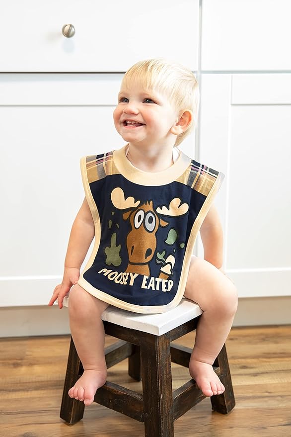 LazyOne Animal-Print Baby Bibs, Cute Baby Shower Gifts