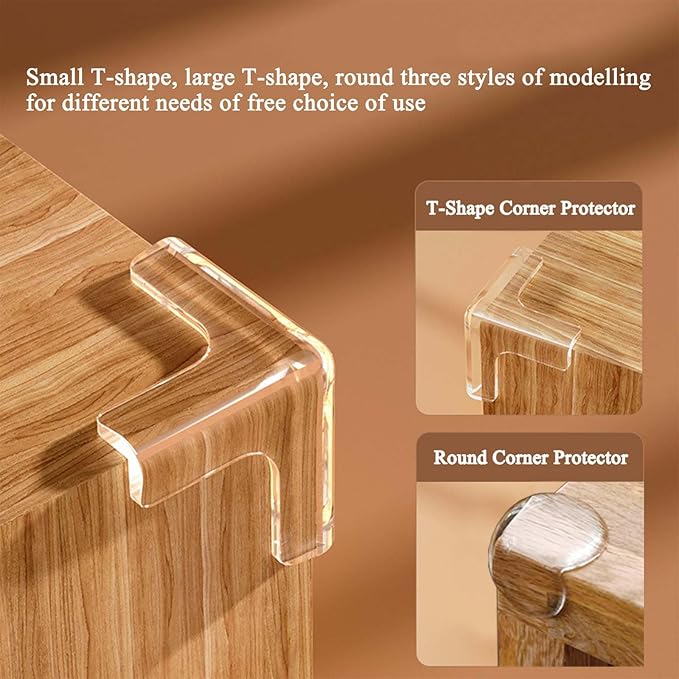 Corner Protectors for Baby,15 PCS Table Corner Potectors for Kids,Clear Baby Proofing Edge Protector with Strong Adhesion,Furniture Corner Protectors (Style 1)