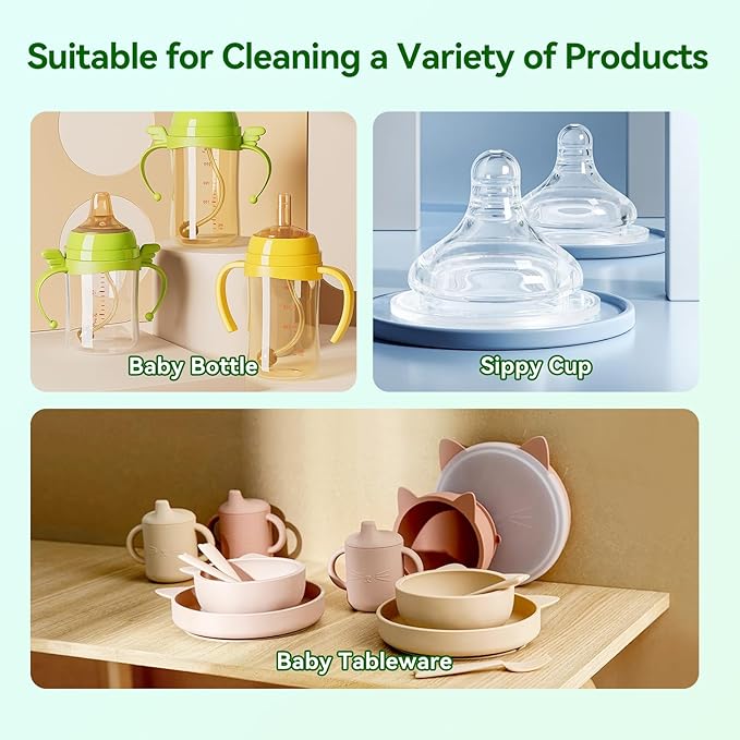 IAGREEA 150 PCS Detergent Washing Tablets, Bottle Washer Tablets for Baby Brezza, GROWNSY, Momcozy Bottle Washers, Natural Formula, Highly Effective Cleaning, Efficiency Removes Milk Residue & Odor