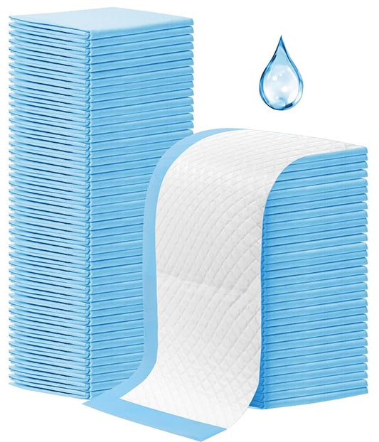 100Pack Disposable Changing Pads,Baby Disposable Underpads 17 X 13 in,Waterproof Diaper Changing Pad,Ultra Absorbent Disposable Pads,Leak-Proof Breathable Underpads Bed Table Protector Mat