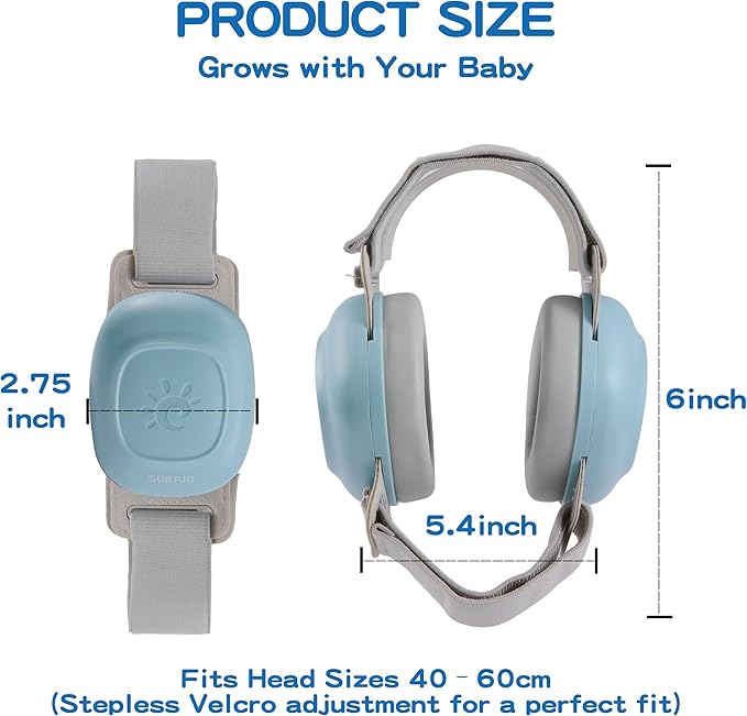 Baby Noise-Cancelling Earmuffs – 2025 Release, Adjustable & Certified Hearing Protection (3–48 Months)