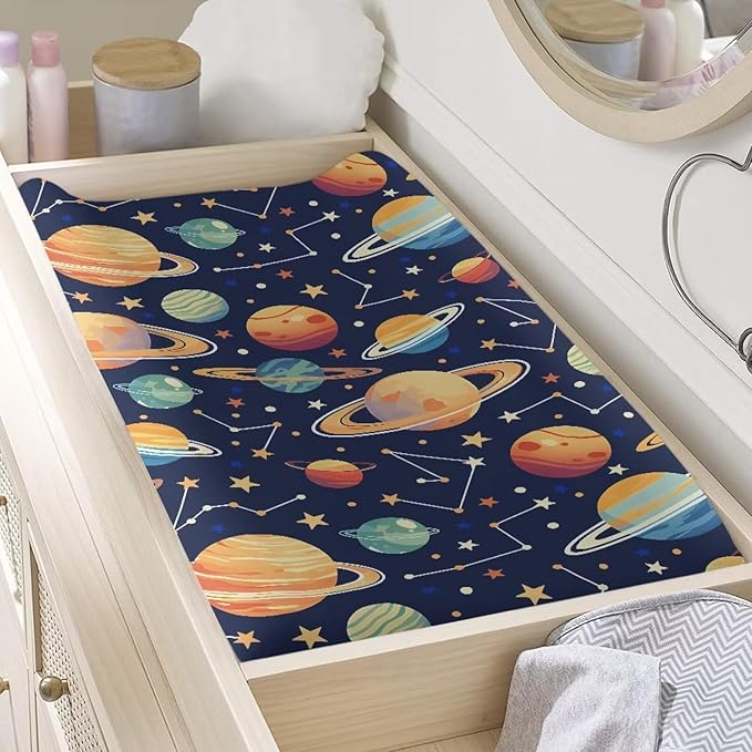 Changing Pad Covers for Boys Girls Carddle Sheet Set for Baby Boys Girls Breathable & Washable Cover