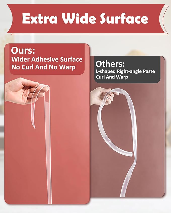 Corner Protectors Baby Proofing, Clear Edge Protector Strip 9.84ft(3M), Soft Corner Protectors for Kids, Baby Child Safety Tables Corner Guards for Furniture Against Sharp Corners for Cabinets, Tables